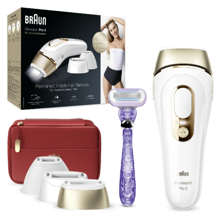 Braun Silk-expert Pro 5 PL5267 Hair Removal System - Effortless, Safe & Effective Hair Removal in White - Model 4210201423423